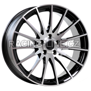 Alu kola AGT 19174, 19x8.5 5x108 ET45, černá + leštění