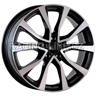 Alu kola AGT 19209, 19x7.5 5x114.3 ET45, černá + leštění (zátěžová)