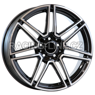 Alu kola AGT 19266, 19x8 5x112 ET38, černá + leštění (zátěžová)