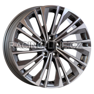 Alu kola AGT 19284, 19x8 5x112 ET44, šedivá + leštění