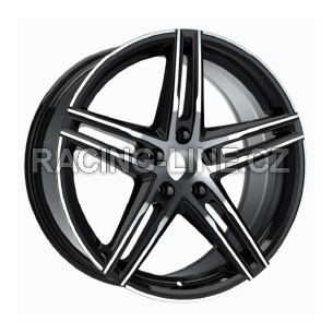 Alu kola AGT 20153, 20x8.5 5x108 ET45, černá + leštění