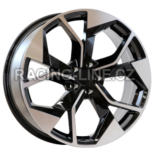 Alu kola AGT 20252, 20x9 5x112 ET35, černá + leštění