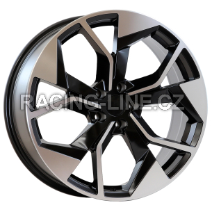 Alu kola AGT 20252, 20x9 5x112 ET35, černá matná + leštění