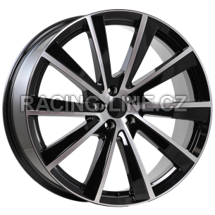 Alu kola AGT 21251, 21x9 5x108 ET40, černá + leštění (zátěžová)