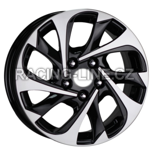 Alu kola AGT 648, 16x6.5 5x114.3 ET35, černá + leštění