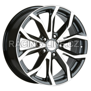 Alu kola AGT 834, 18x8 5x160 ET50, černá + leštění (zátěžová)