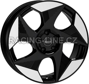 Alu kola ALUTEC SOLAR, 19x8 5x112 ET49, černá lesklá + leštění (zátěžová)