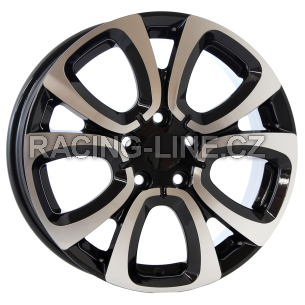 Alu kola Arceo DY1456, 16x6.5 5x98 ET39, černá + leštění (zátěžová)