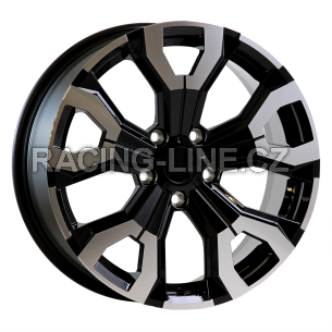 Alu kola Arceo DY1886, 16x6.5 4x100 ET35, černá + leštěný límec