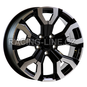 Alu kola Arceo DY1886, 16x6.5 5x114.3 ET35, černá + leštěný límec