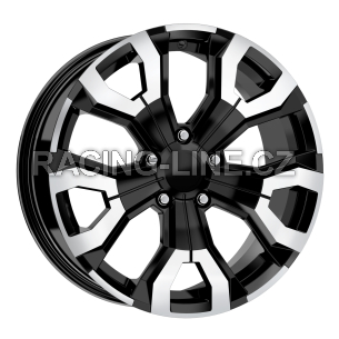 Alu kola Arceo DY1887, 17x7 5x114.3 ET35, černá + leštěný límec