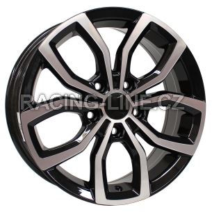 Alu kola Arceo DY256, 16x6.5 5x114.3 ET44, černá + leštění