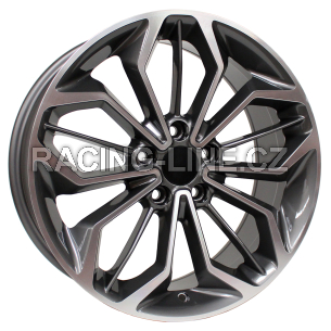 Alu kola Arceo DY397, 17x7.5 5x108 ET45, šedivá + leštění