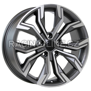 Alu kola Arceo DY668, 18x7.5 5x114.3 ET40, šedivá + leštění