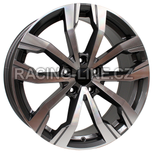 Alu kola Arceo DY748, 18x7.5 5x114.3 ET40, šedivá + leštění (zátěžová)