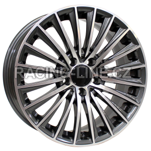 Alu kola Arceo DY980, 20x8.5 5x112 ET35, šedivá + leštění (zátěžová)