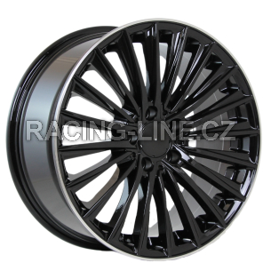 Alu kola Arceo DY988, 18x8 5x112 ET35, černá + leštěný límec (zátěžová)