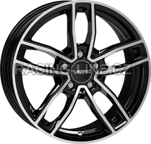 Alu kola AUTEC MERCADOR, 16x6.5 5x112 ET44, černá lesklá + leštění