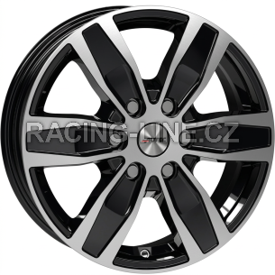 Alu kola AUTEC QUANTRO, 17x7 6x120 ET45, černá lesklá + leštění (zátěžová)
