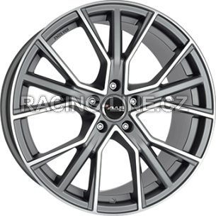 Alu kola AVUS VELGEN AF18, 19x8.5 5x112 ET48, šedivá matná + leštění