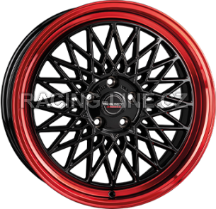 Alu kola BORBET B, 17x7 4x100 ET30, černá + červená