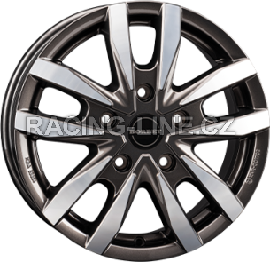 Alu kola BORBET CW5, 16x6.5 5x160 ET60, tmavě šedivá + leštění (zátěžová)