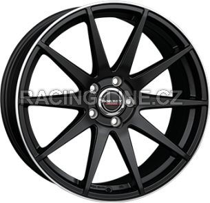 Alu kola BORBET GTX, 19x8 5x108 ET50, černá matná + leštěný límec