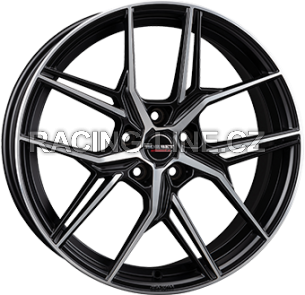 Alu kola BORBET QX, 19x8 5x112 ET44, černá matná + leštění
