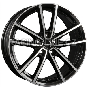 Alu kola BORBET W, 18x8 5x112 ET44, černá lesklá + leštění