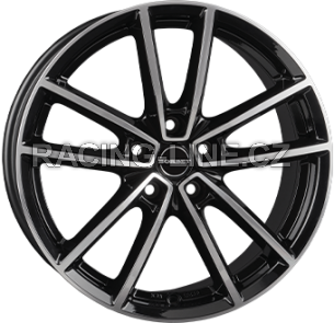 Alu kola BORBET W, 20x8 5x112 ET27, černá lesklá + leštění (zátěžová)