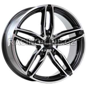 Alu kola CARMANI CA13, 19x8.5 5x112 ET35, černá + leštění