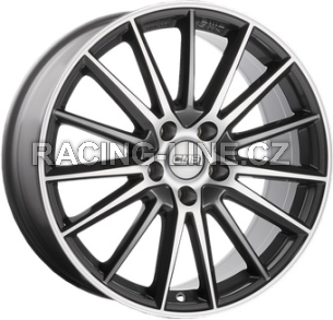 Alu kola CMS C23, 19x8 5x112 ET50, černá lesklá + leštění