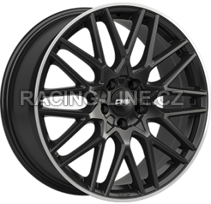 Alu kola CMS C25, 18x7.5 5x112 ET54, černá lesklá + leštěný límec
