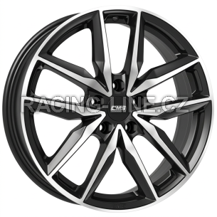 Alu kola CMS C28, 17x7 5x114.3 ET40, černá lesklá + leštění