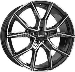 Alu kola CMS C33, 20x8.5 5x108 ET50, černá lesklá + leštění (zátěžová)