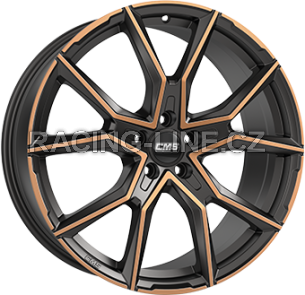 Alu kola CMS C33, 20x8.5 5x112 ET40, černá + měděná barva leštění (zátěžová)