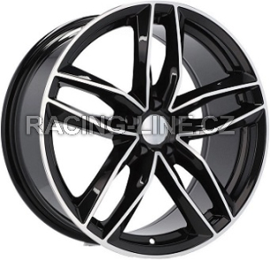 Alu kola DIVERSEN , 17x7.5 5x100 ET40, černá lesklá + leštění
