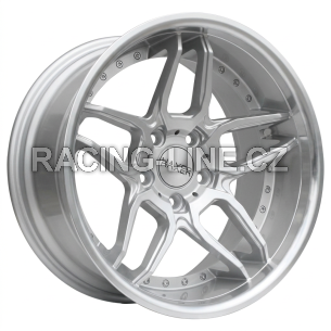 Alu kola Haxer SSA01, 19x8.5 5x120 ET35, stříbrná + leštěný límec