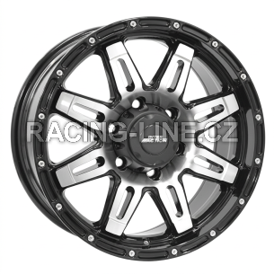 Alu kola INTER ACTION GRABBER, 17x8 6x139.7 ET25, černá lesklá + leštění (zátěžová)