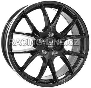 Alu kola IT WHEELS 2 KIRA, 18x8 5x112 ET38, černá lesklá + leštěný límec (zátěžová)