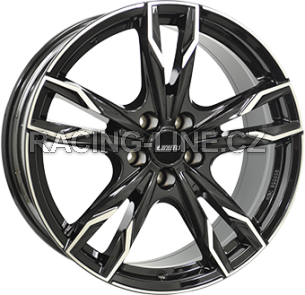 Alu kola IT WHEELS GINA, 17x7.5 5x114.3 ET47, černá lesklá + leštění (zátěžová)