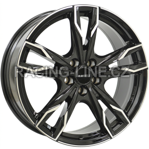Alu kola IT WHEELS GINA, 19x7.5 5x114.3 ET40, černá lesklá + leštění (zátěžová)