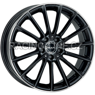 Alu kola MAK KOMET, 19x8 5x112 ET48, černá lesklá + leštěný límec (zátěžová)
