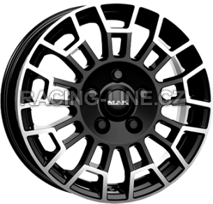 Alu kola MAK NOMAD, 17x7 5x120 ET51, černá lesklá + leštění (zátěžová)