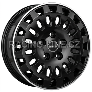 Alu kola MAK OVERLAND, 16x6.5 6x120 ET51, černá lesklá + leštěný límec (zátěžová)