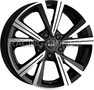 Alu kola MAK QVARZ, 16x6.5 5x114.3 ET40, černá lesklá + leštění