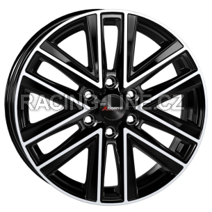 Alu kola Mille Miglia MMRX36, 17x6.5 6x120 ET50, černá + leštění (zátěžová)