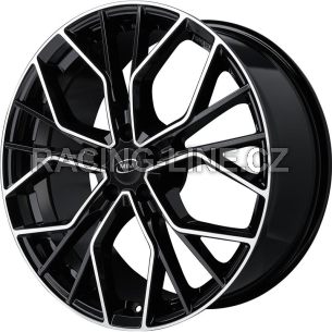 Alu kola MiM ANKY, 17x7.5 5x108 ET44.5, černá + leštění
