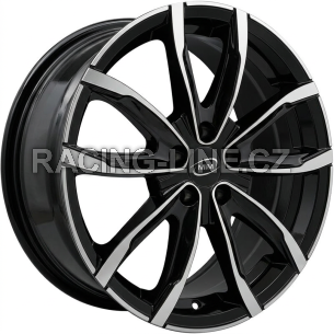 Alu kola MiM EVO001, 17x7 5x112 ET35, černá + leštění