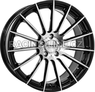 Alu kola MONACO WHEELS FORMULA, 17x7.5 5x112 ET45, černá lesklá + leštění